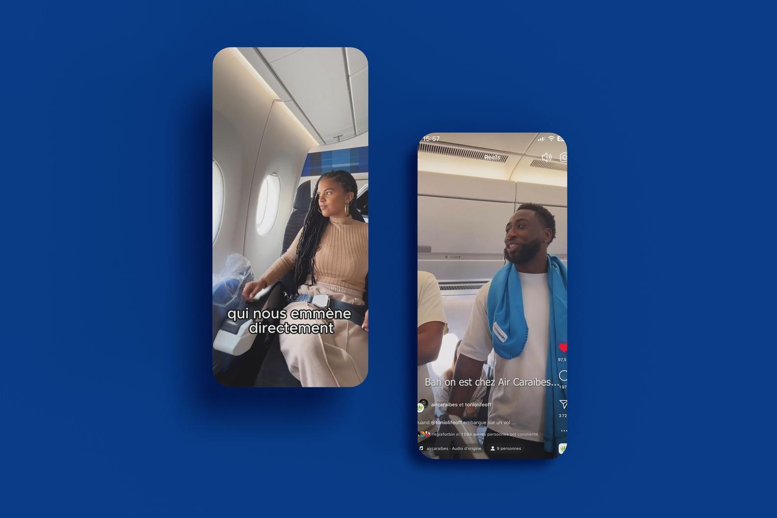 reels collaborations influenceurs instagram air caraibes
